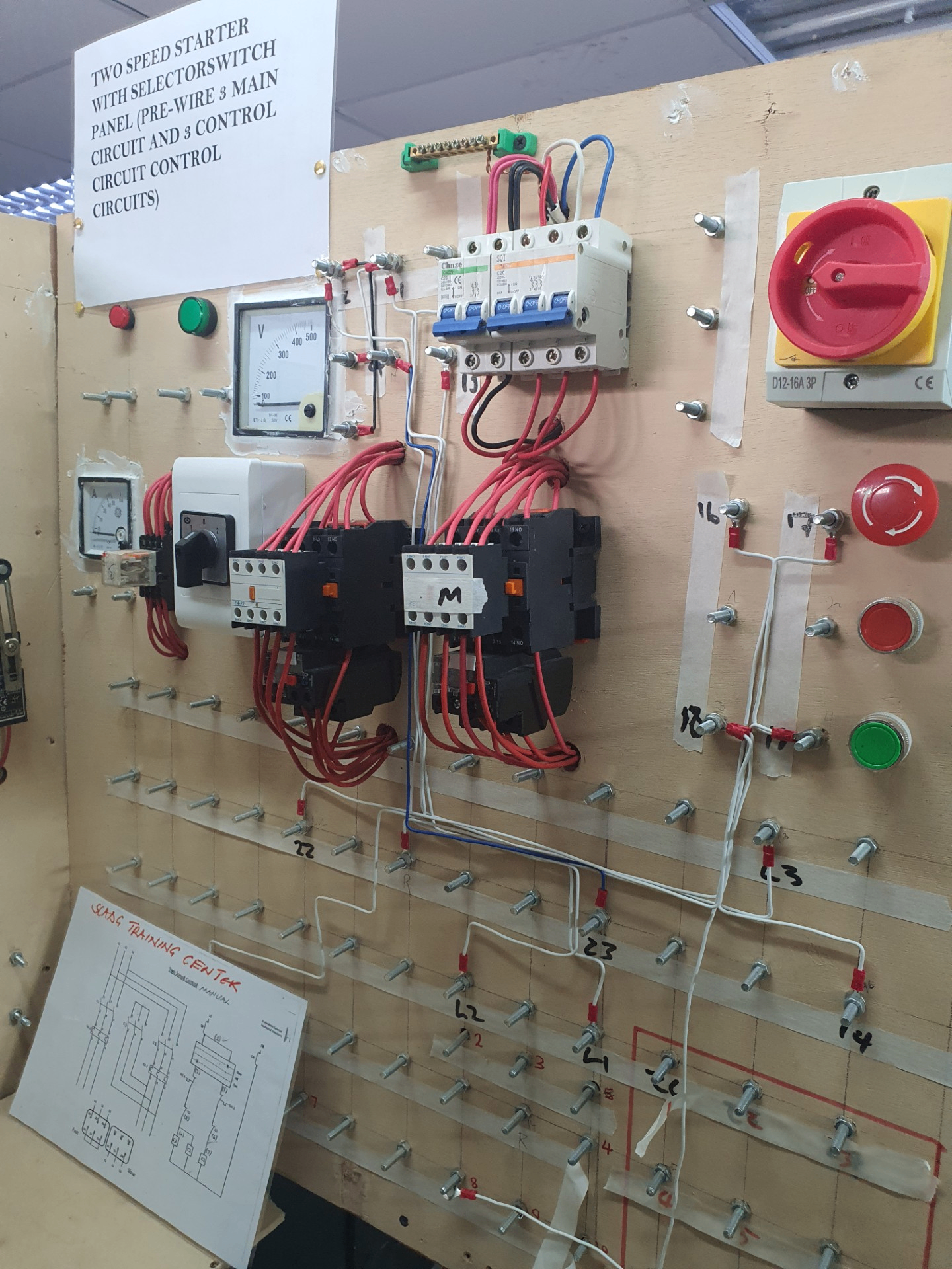 Electrical control panel wiring